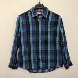 Carbon 2 Cobalt Men Long Sleeve Button Shirt Top Size Large Plaid B305 -28